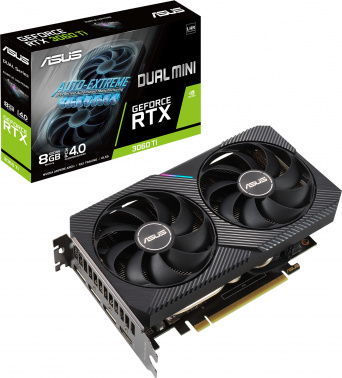 Видеокарта Asus PCI-E 4.0  DUAL-RTX3060TI-8G-MINI-V2