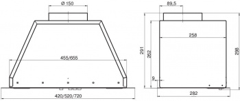 Вытяжка встраиваемая Elikor Flat 52П-650-К3Д