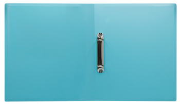 Папка на 2-х кольцах Бюрократ Pastel PAST0812/2RBLUE A4 пластик 0.5мм кор.27мм торц.карм с бум. встав голубой