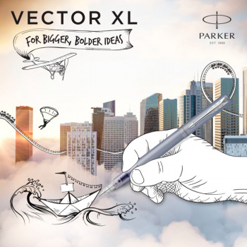 Ручка перьев. Parker Vector XL F21