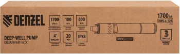 Насос садовый скважинный Denzel DWS-4-100