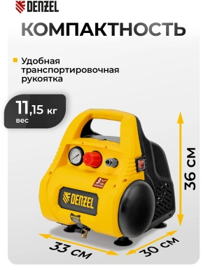 Компрессор поршневой Denzel РС 1/6-180