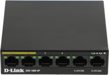 Коммутатор D-Link  DSS-100E-6P/A1A