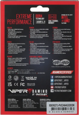 Память DDR4 2x32GB 3200MHz Patriot  PVE2464G320C8K