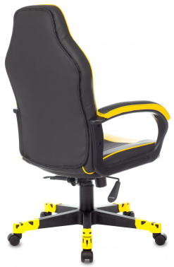 Кресло игровое Zombie GAME 17 черный, желтый текстиль, эко.кожа крестовина пластик