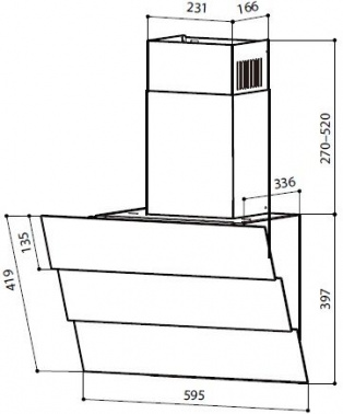 Вытяжка каминная Lex Rio G 600