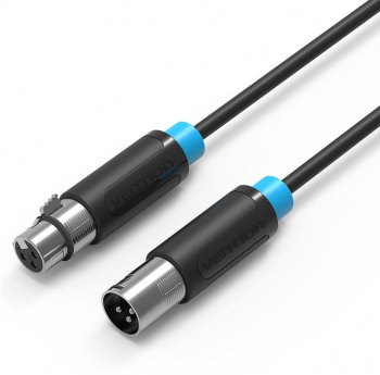 Кабель аудио Vention XLR (m)/XLR (f) 2м. черный (BBFBH)