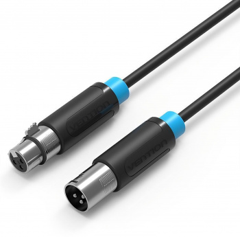 Кабель аудио Vention XLR (m)/XLR (f) 3м. черный (BBFBI)