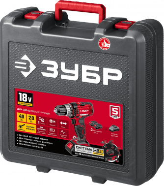 Дрель-шуруповерт Зубр ДШУ-185-22