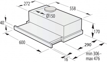 Вытяжка встраиваемая Gorenje TH62E3X