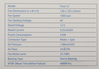 Вентилятор для корпуса Aerocool  Frost 12