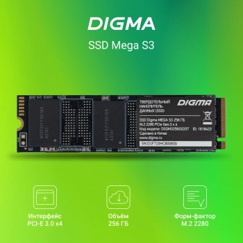 Накопитель SSD Digma PCIe 3.0 x4 256GB DGSM3256GS33T