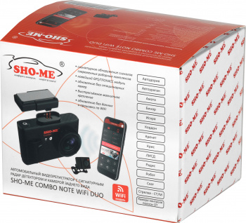 Видеорегистратор с радар-детектором Sho-Me Combo  Note WiFi DUO