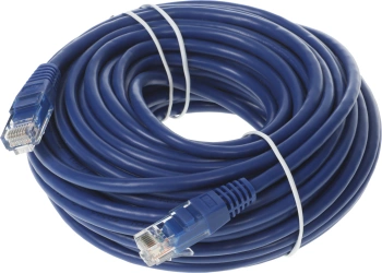 Патч-корд Lanmaster TWT-45-45-15-BL UTP RJ-45 вил.-вилка RJ-45 кат.5E 15м синий ПВХ (уп.:1шт)