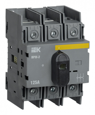 Выключатель IEK ВРМ-2 3P MVR20-3-125 125A 3П 690, 400В 3мод черный (упак.:1шт)