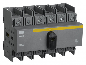 Выключатель IEK ВРМ-3 MVR30-3-125 125A 3П 690, 400В 6мод черный (упак.:1шт)