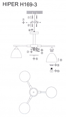 Люстра Hiper Kelli  H169-3
