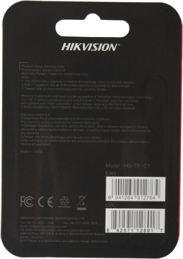 Флеш карта microSDXC 64GB Hikvision  HS-TF-C1(STD)/64G/ZAZ01X00/OD