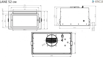Вытяжка встраиваемая Elica Lane WH/A/52