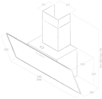 Вытяжка каминная Elica Shire WH/A/60 NO PLUG