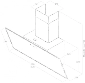 Вытяжка каминная Elica Shire WH/A/90 NO PLUG