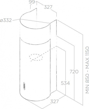 Вытяжка каминная Elica Stone IX/A/33