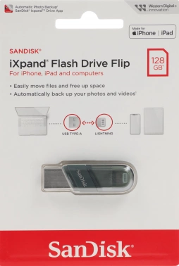 Флеш Диск Sandisk 128GB iXpand Flip