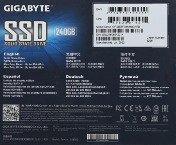 Накопитель SSD Gigabyte SATA-III 240GB GP-GSTFS31240GNTD