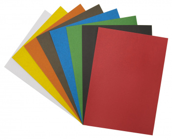 Картон цветной Silwerhof ассорти немелованная 8л. 8цв. A4 Веселые друзья 230г/м2 1диз. ПЭТ