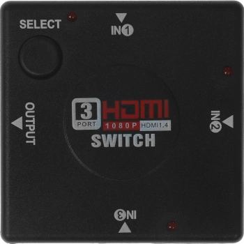 Переключатель аудио-видео Premier HDMI (f)/HDMI (f)/HDMI (f) черный (7003)
