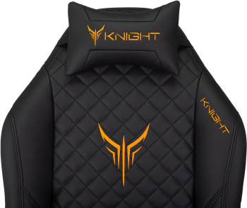 Кресло игровое Knight Rampart черный ромбик эко.кожа с подголов. крестовина металл