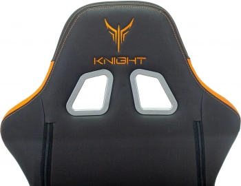 Кресло игровое Knight ARMOR черный/оранжевый ромбик эко.кожа с подголов. крестов. металл