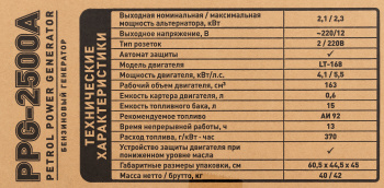 Генератор Carver PPG- 2500A