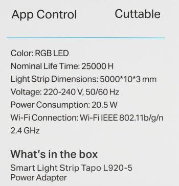 Умная светодиодная лента TP-Link  Tapo L920-5