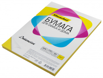 Бумага Silwerhof A4/80г/м2/100л./желтый интенсив общего назначения(офисная)