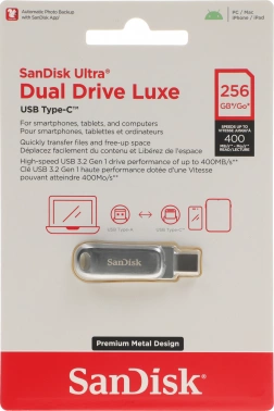 Флеш Диск Sandisk 256GB Ultra Dual Drive Luxe