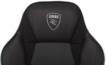Кресло игровое Zombie GAME 17 черный текстиль, эко.кожа крестовина пластик