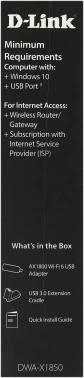 Сетевой адаптер Wi-Fi D-Link DWA-X1850