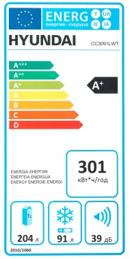 Холодильник Hyundai CC3091LWT