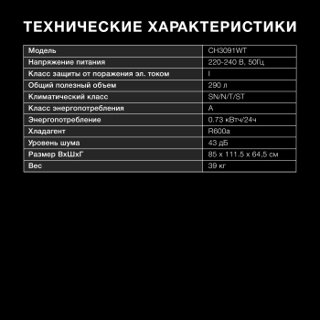 Морозильный ларь Hyundai CH3091WT