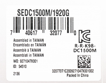 Накопитель SSD Kingston PCIe 3.0 x4 1.92TB SEDC1500M/1920G