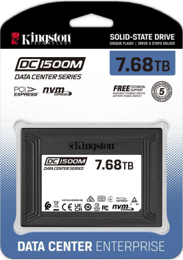 Накопитель SSD Kingston PCIe 3.0 x4 7.68TB SEDC1500M/7680G