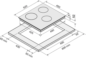 Индукционная варочная поверхность Krona REMO 45 BL