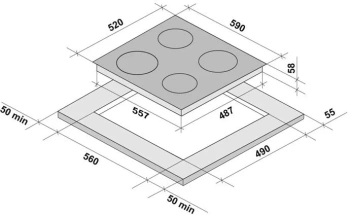 Индукционная варочная поверхность Krona REMO 60 BL