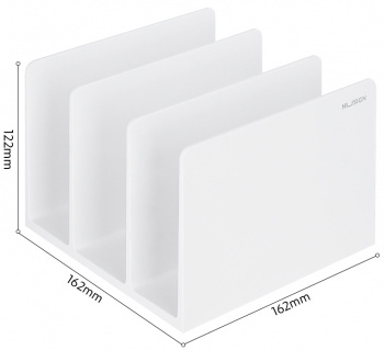 Подставка-ограничитель для книг Deli ENS006WHITE 162x162x122мм