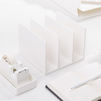 Подставка-ограничитель для книг Deli ENS006WHITE 162x162x122мм