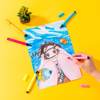 Фломастеры Deli  EC153-12