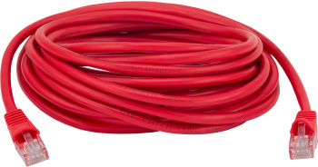 Патч-корд Buro UTP 4 пары cat.5E CCA molded 5м красный RJ-45 (m)-RJ-45 (m)