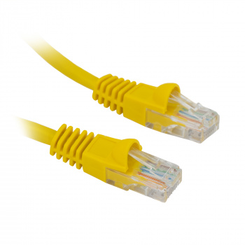 Патч-корд Buro UTP 4 пары cat.5E CCA molded 5м желтый RJ-45 (m)-RJ-45 (m)