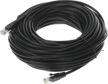 Патч-корд Buro UTP 4 пары cat.5E CCA molded 25м черный RJ-45 (m)-RJ-45 (m)